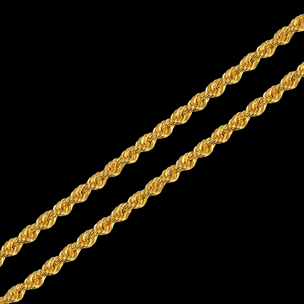 custom 18k solid gold rope chain