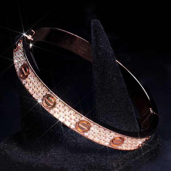 KLADOR CUSTOM BAGUETTE PAVE SET SIGNATURE BANGLE