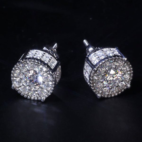 KLADOR CUSTOM 4-POINT ROUND STUD EARRING