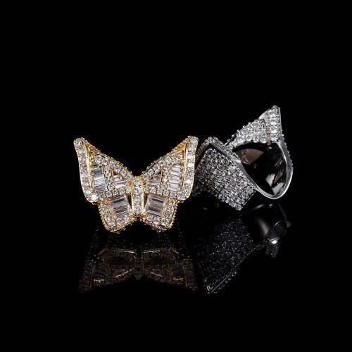 KLADOR CUSTOM BAGUETTE BUTTERFLY RING