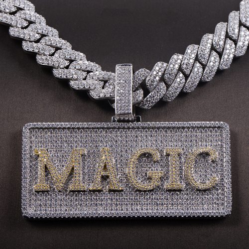 KLADOR CUSTOM LETTER NAME SQUARE PENDANT