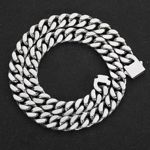 KLADOR CUSTOM 12MM SILVER CUBAN CHAIN