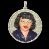 KLADOR CUSTOM MOISSANITE ENAMEL PORTRAIT PHOTO PENDANT