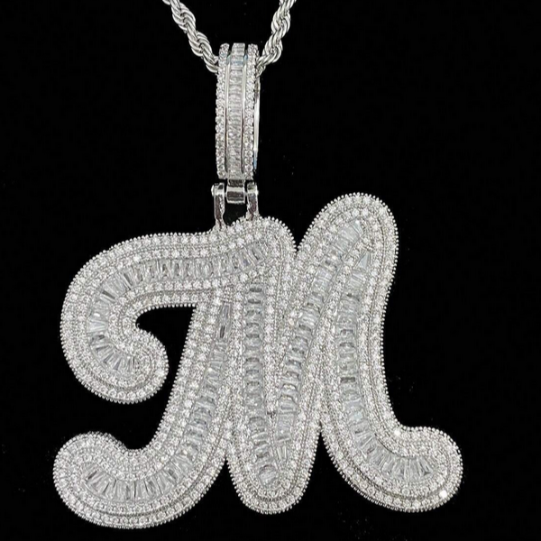 KLADOR 1 PIECE ICEDE OUT INITIAL NECKLACE LETTER PENDANT