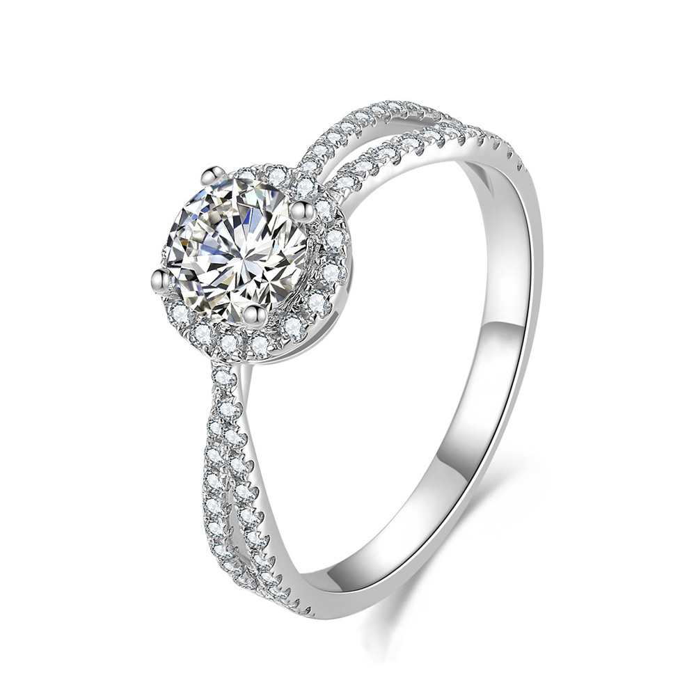 KLADOR CUSTOM DOUBLE ROW ROUND CUT HALO RING