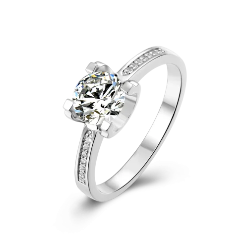 High-End 1 CARAT SOLITAIRE MOISSANITE WOMEN'S PROMISE RING