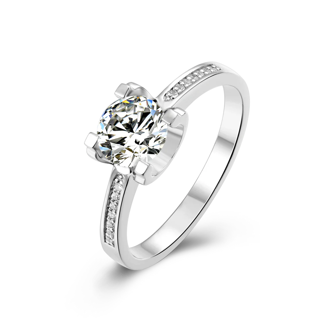 KLADOR High-End 1 CARAT SOLITAIRE MOISSANITE WOMEN'S PROMISE RING